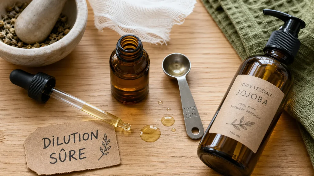 Dilution d’huile essentielle : pourquoi l’application pure doit rester l’exception
