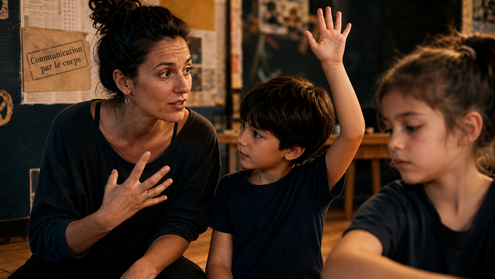 Expression corporelle : gestes et regard d’enfants en atelier