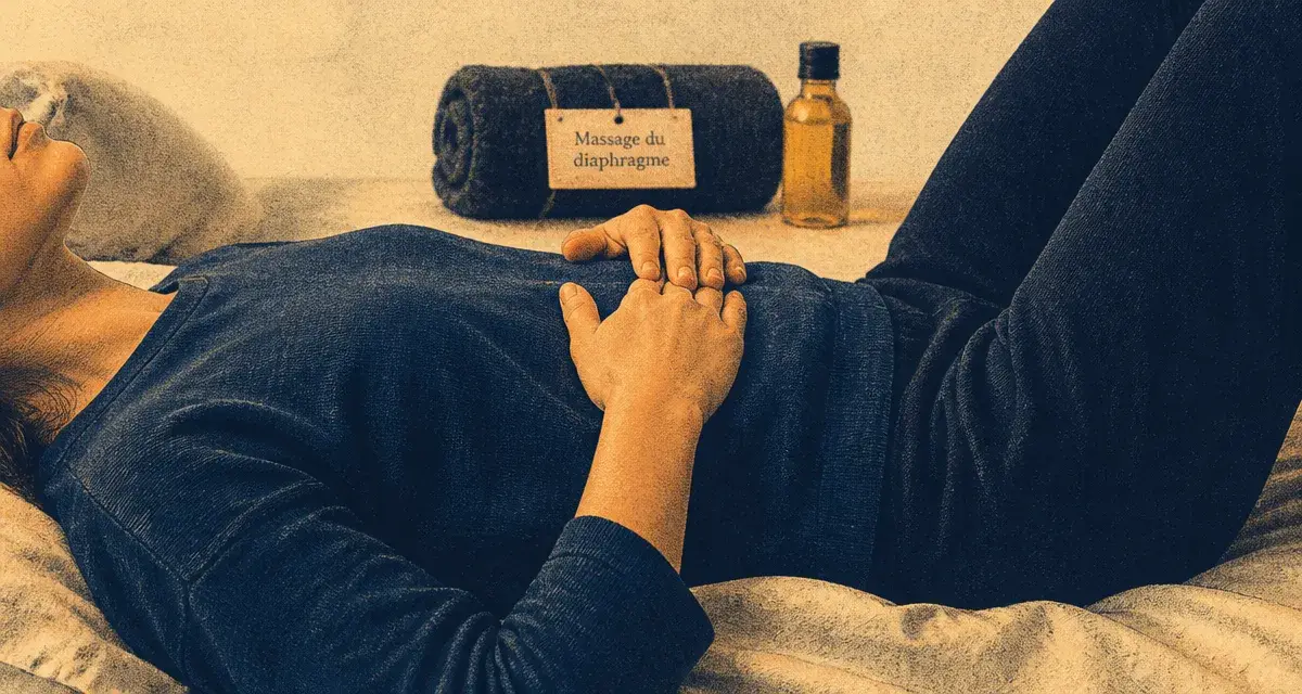 Massage diaphragme bienfaits : respiration plus calme et détente