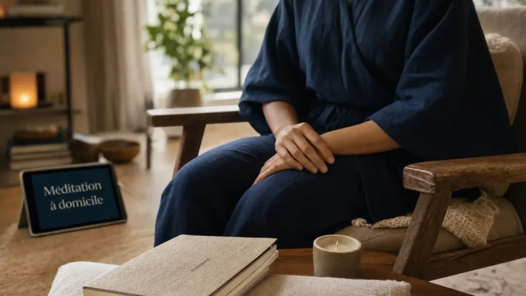 Méditation à domicile : respirer mieux, dormir plus serein et choisir le bon accompagnement