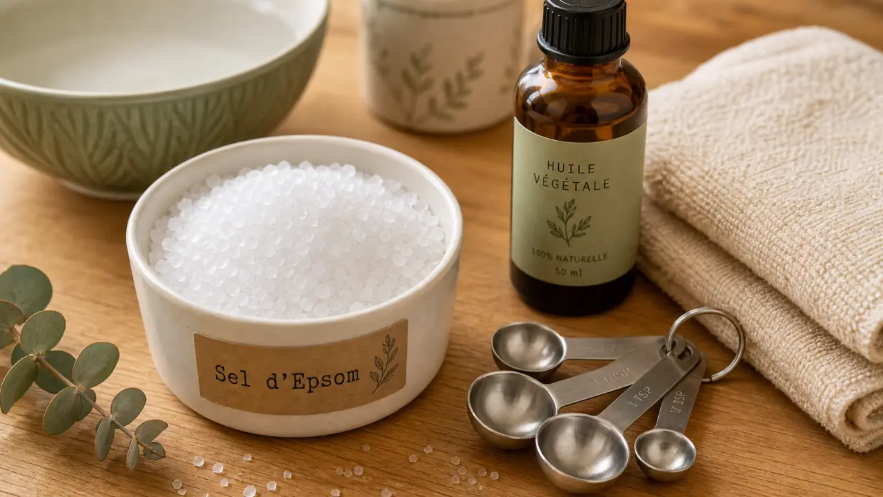 Sel d epsom bienfaits : cristaux de sulfate de magnésium pour bain relaxant