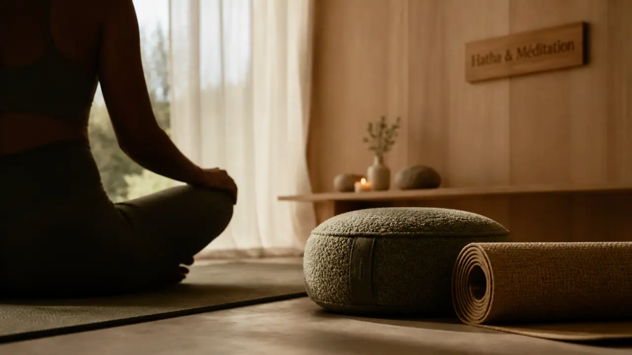 Asanga yoga : studio de Hatha yoga et méditation, ambiance apaisée