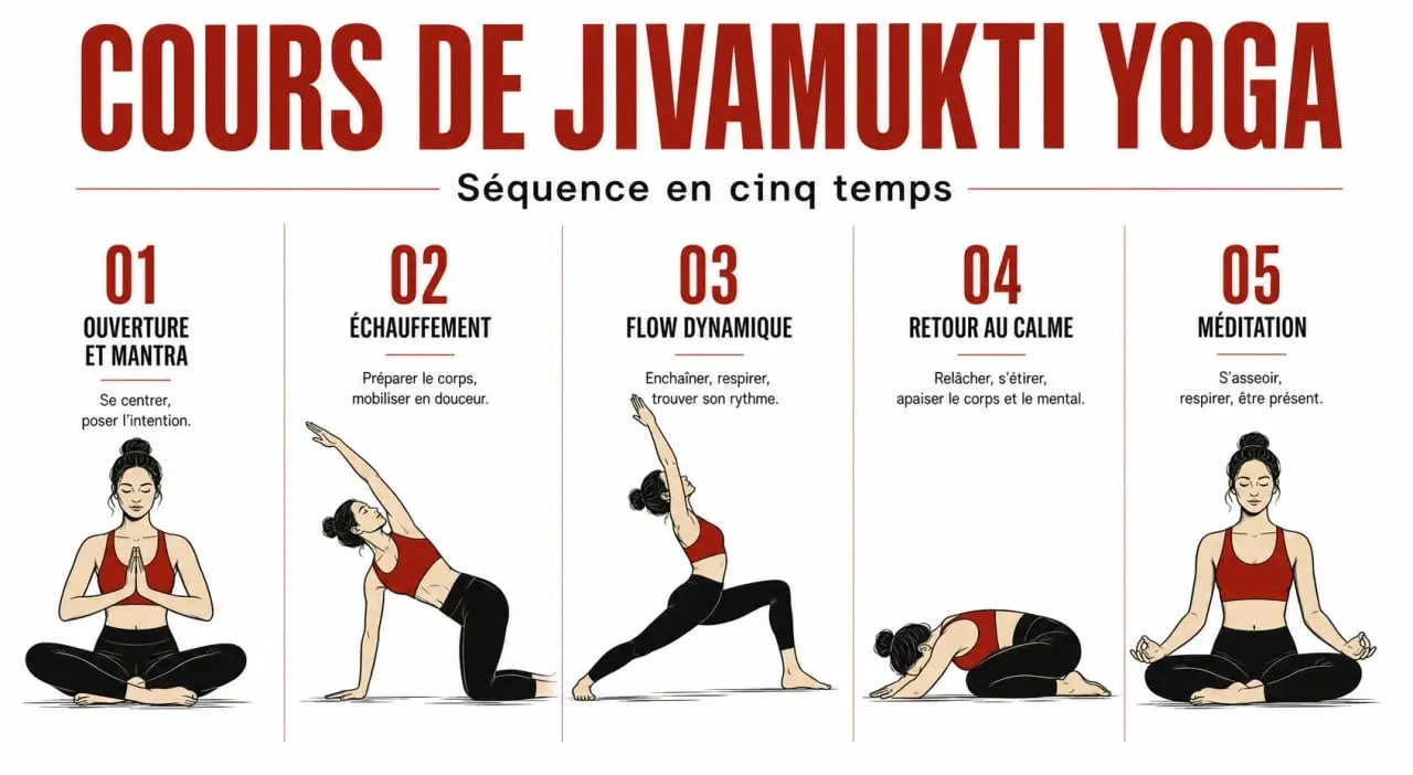 Déroulé d’un cours de jivamukti yoga en cinq étapes