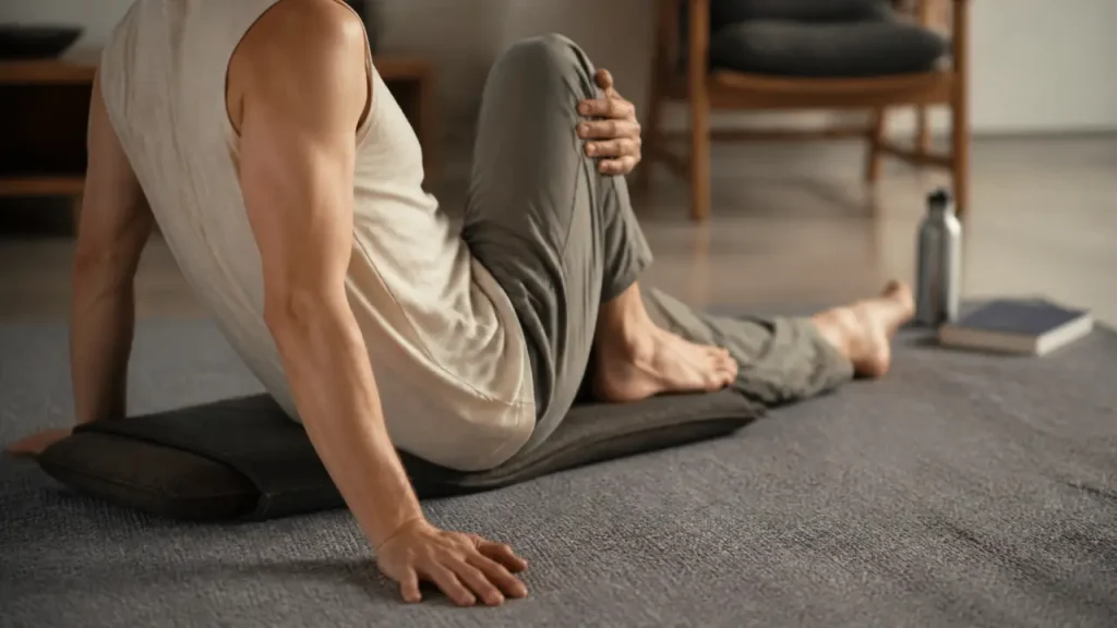 Lombaires raides après une journée assise : 5 étirements doux et les erreurs à éviter