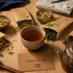 Tisane du soir : camomille, valériane et mélisse pour sleep et relaxation