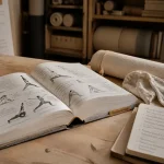 Livre yoga ouvert : 250 postures et 52 séances sur table