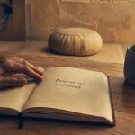 Méditation transcendantale : mantra et silence intérieur, tasse et carnet