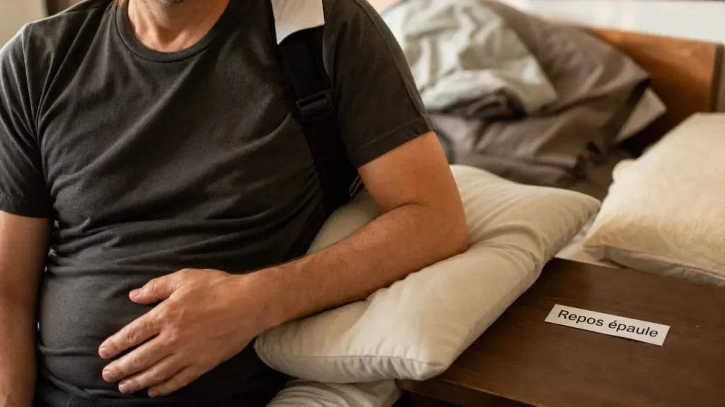 Quelle position pour soulager une tendinite d’épaule : bras soutenu, sommeil sans compression et gestes doux