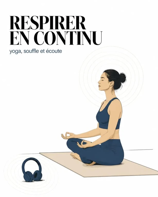 Musique yoga dans une séance de yoga calme en intérieur