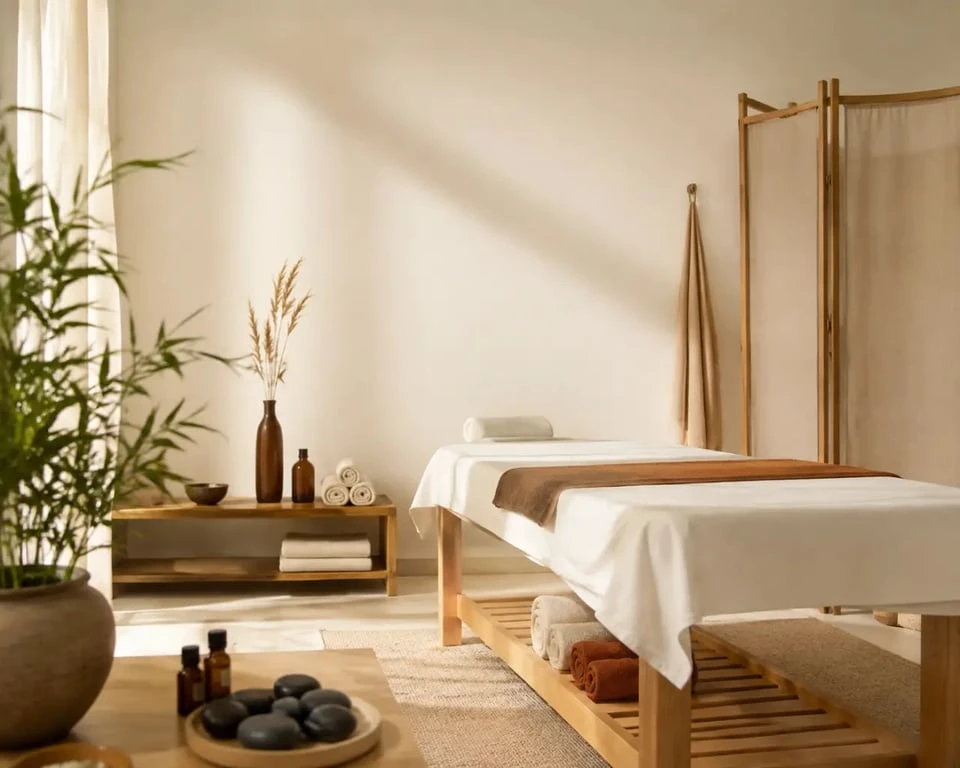 Ambiance chaleureuse d'un salon Ma Thaï Massage Bien-Être à Belfort