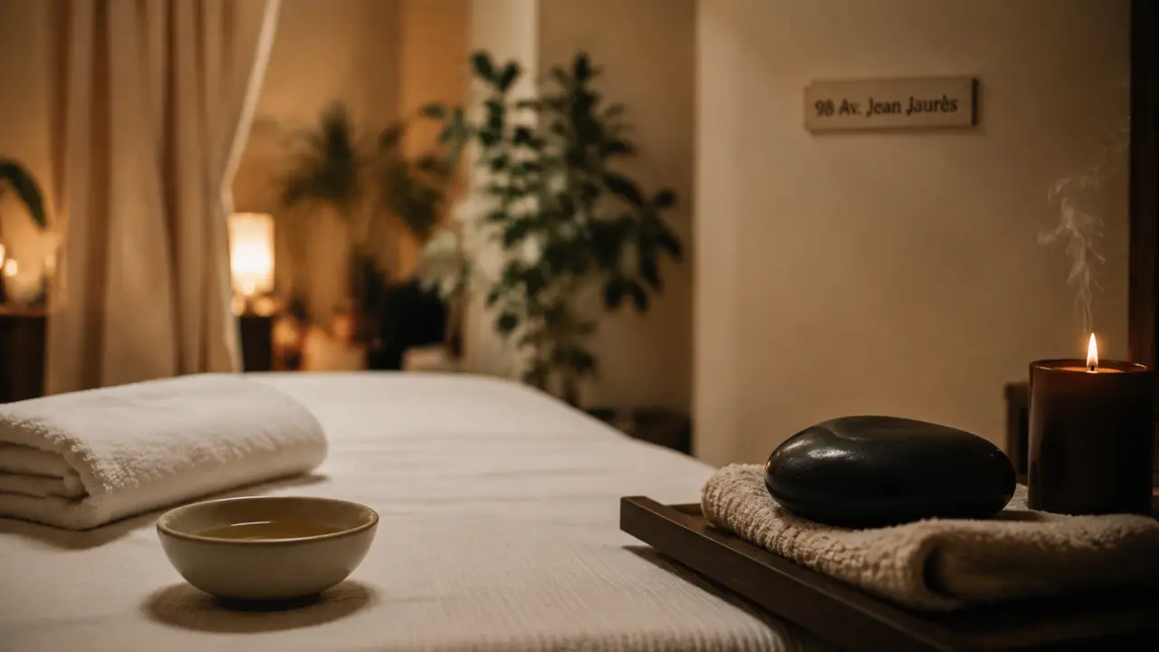 Ma thaï massage bien être à Belfort, table et pierres chaudes, huile tiède