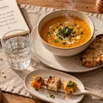 Manger en pleine conscience : trois bouchées lentes, assiette et carnet