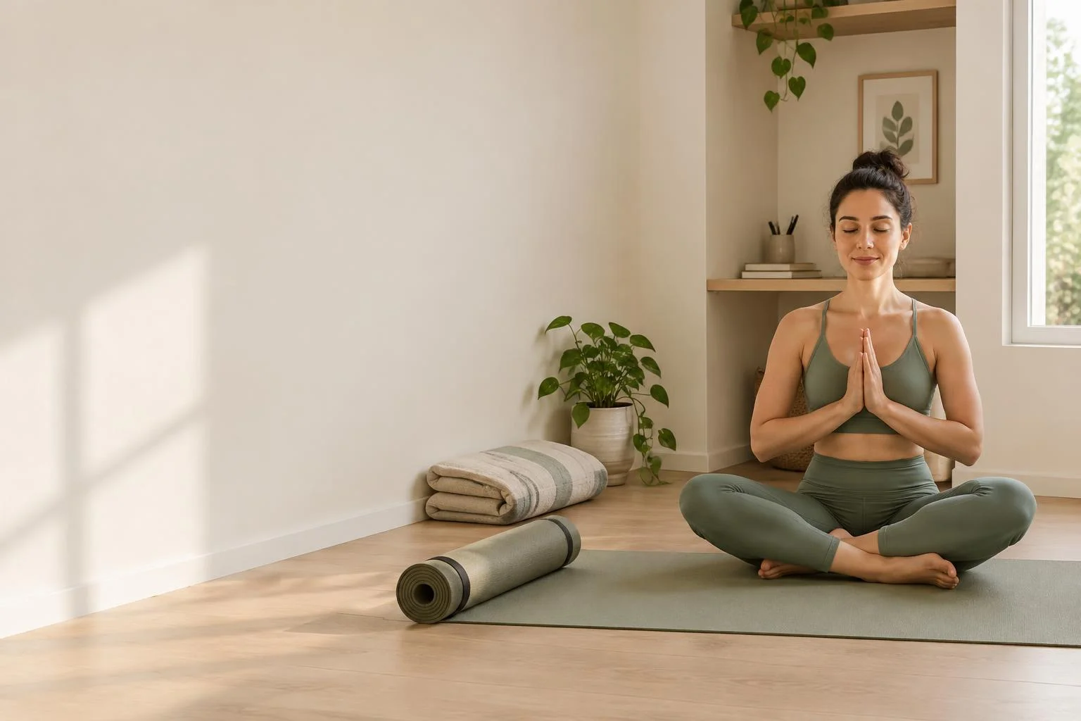 Coin yoga à la maison : en 2 m², tout change