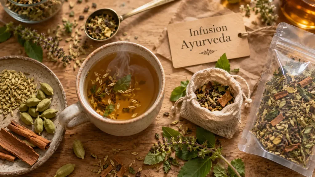 Infusion ayurvédique : choisir selon le goût, sans confondre tradition et traitement
