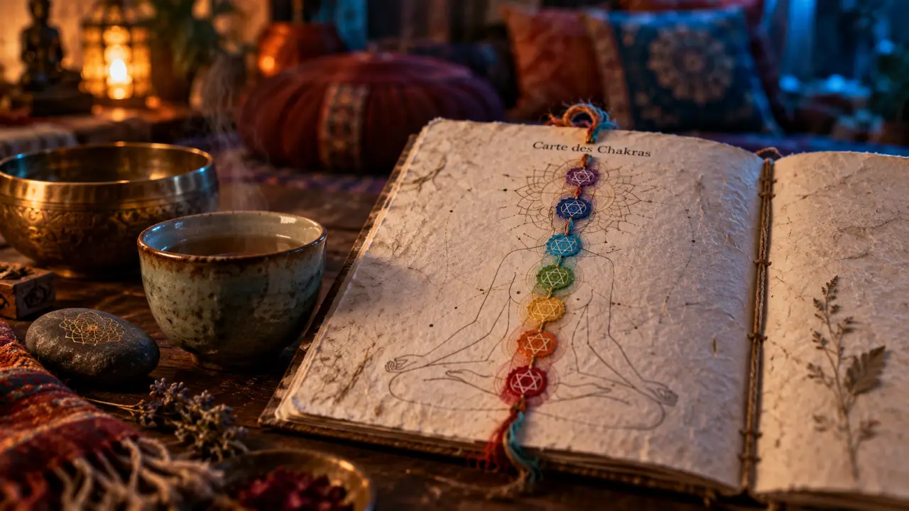 Quels sont les 7 chakras et leur signification, carte des chakras