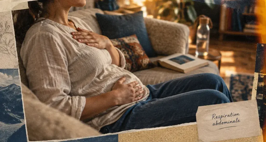 Respiration abdominale : le ventre guide un souffle plus lent et plus confortable